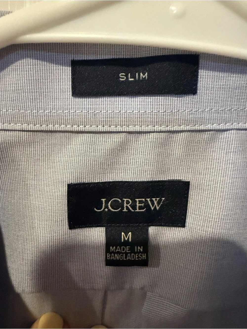 J. Crew Men’s Dress Shirt Trio - White, Light Blue, Navy Gingham